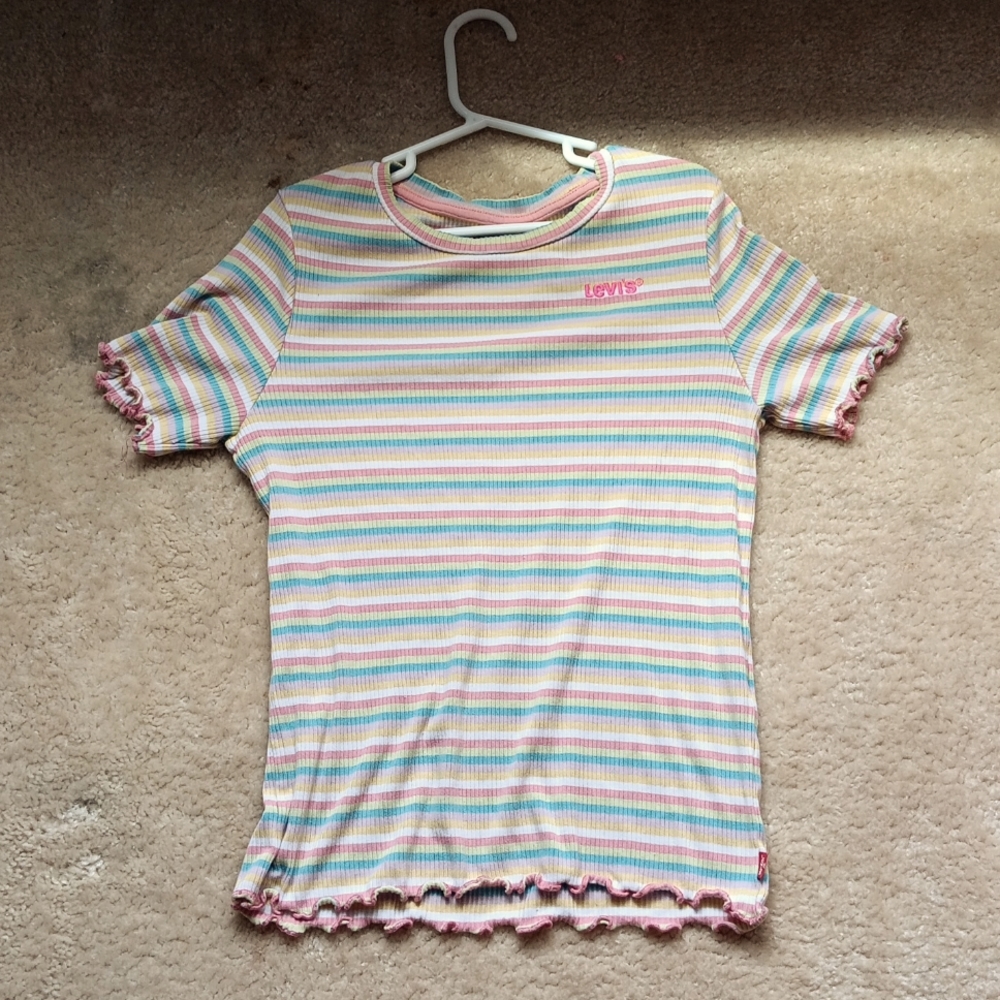 Rainbow striped Levi's shirt